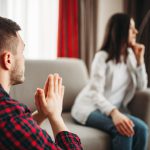 Husband asks his wife for forgiveness