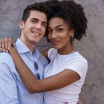 Portrait of multi-cultural sweetheart